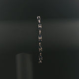 14k White Gold Sapphire and Diamond Ladies Fancy Link Bracelet 7.25"