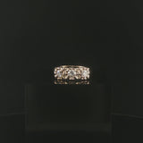 14k White Gold and 1cttw Three Diamond Vintage Ring Size 8