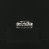 14k White Gold and 1.50cttw Five Diamond Vintage Ring Size 8
