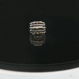 David Yurman 14k Yellow Gold and 925 Sterlin Silver Cable Band Ring Size 7