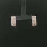 14k White Gold and 1cttw Pave Diamond Hoop Earrings