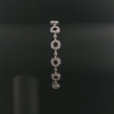 14k White Gold and 1cttw Diamond 10g Circle Link Bracelet 7"