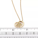 Louis Vuitton Monogram 18k Pink Gold Floral Heart Pendant Necklace 16.5"