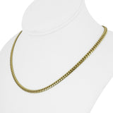 14k Yellow Gold 22.2g Solid Ladies 4mm Cuban Link Chain Necklace 17"
