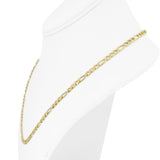 14k Yellow Gold 6.5g Hollow Light 4mm Figaro Link Chain Necklace Turkey 20"