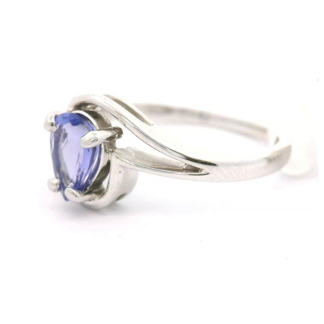 Brand New Pear Cut Tanzanite Fancy Ring in 14k White Gold Size 6.75