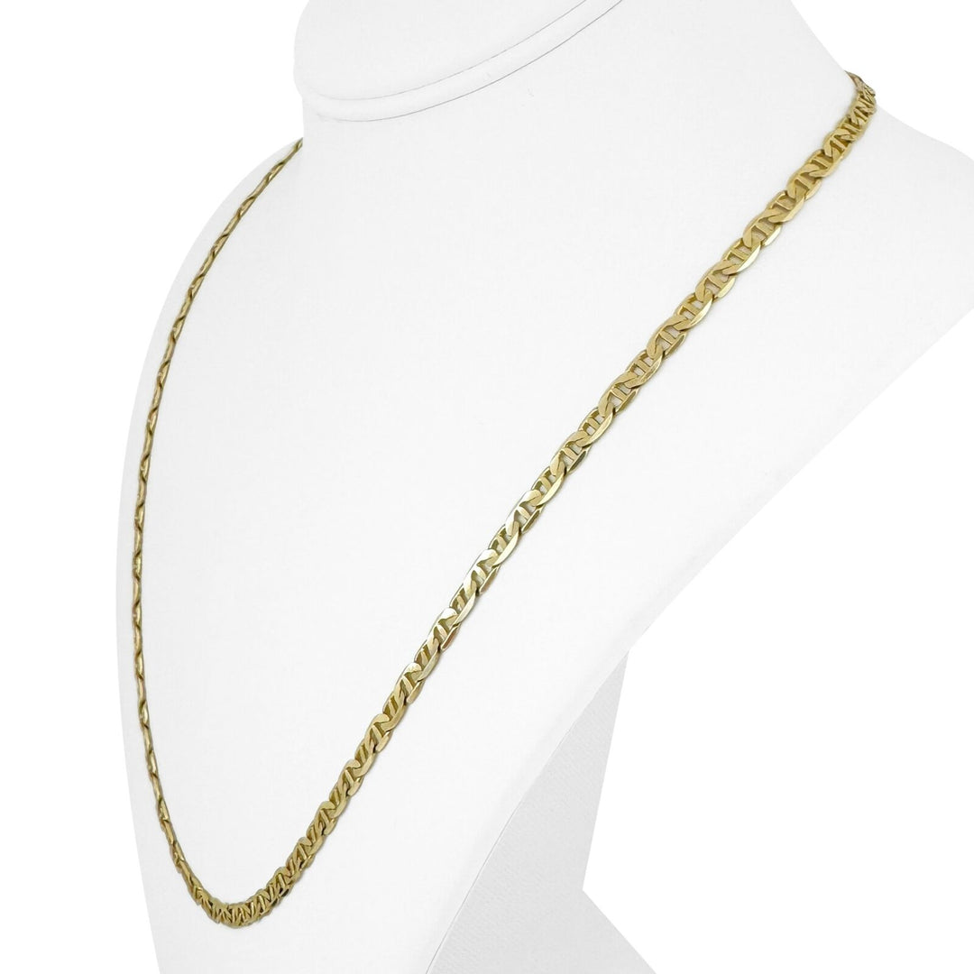 14k Yellow Gold 14g Semi Solid 4.5mm Mariner Gucci Link Chain Necklace 22.5"