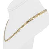 14k Yellow Gold 21g Solid Thick 4.5mm Beveled Edge Herringbone Necklace 18"