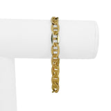 14k Yellow Gold 20.2g Semi Solid 8mm Mariner Gucci Link Bracelet Italy 8"