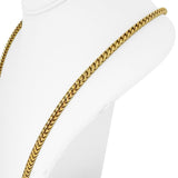 18k Yellow Gold 82.4g Heavy Long 3.5mm Squared Franco Link Chain Necklace 30"