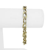 Brand New 14k Yellow Gold Ladies Fancy Link Bracelet Italy 8"