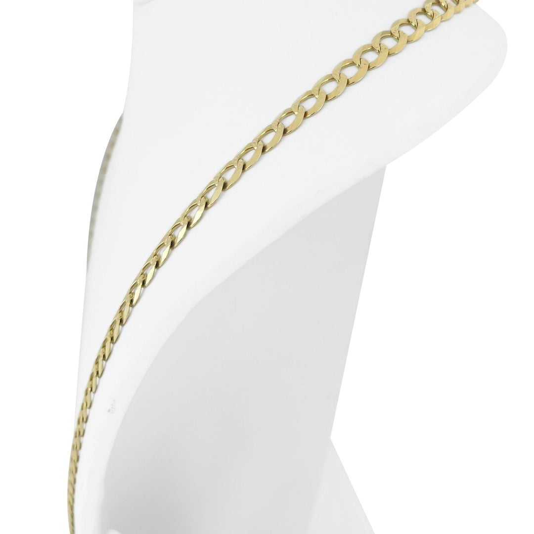 14k Yellow Gold 30.6g Diamond Cut 7mm Curb Link Chain Necklace 26"