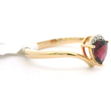 Brand New Rhodolite and Diamond Ring in 14k Yellow Gold Size 7