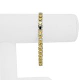 Brand New 14k Yellow Gold 5mm Fancy Open Square Link Bracelet Italy 7.5"