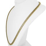14k Yellow Gold 61g Solid Heavy 5.5mm Men's Cuban Link Chain Necklace 25"