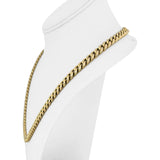 10k Yellow Gold 34.5g Hollow Polished 6.5mm Curb Cuban Link Chain Necklace 22"