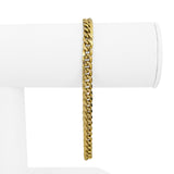 10k Yellow Gold 7.5g Hollow Light 5mm Men's Curb Link Bracelet Italy 8.5"