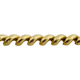 14k Yellow Gold 16.5g Ladies Polished 8.5mm San Marco Link Bracelet Turkey 7"