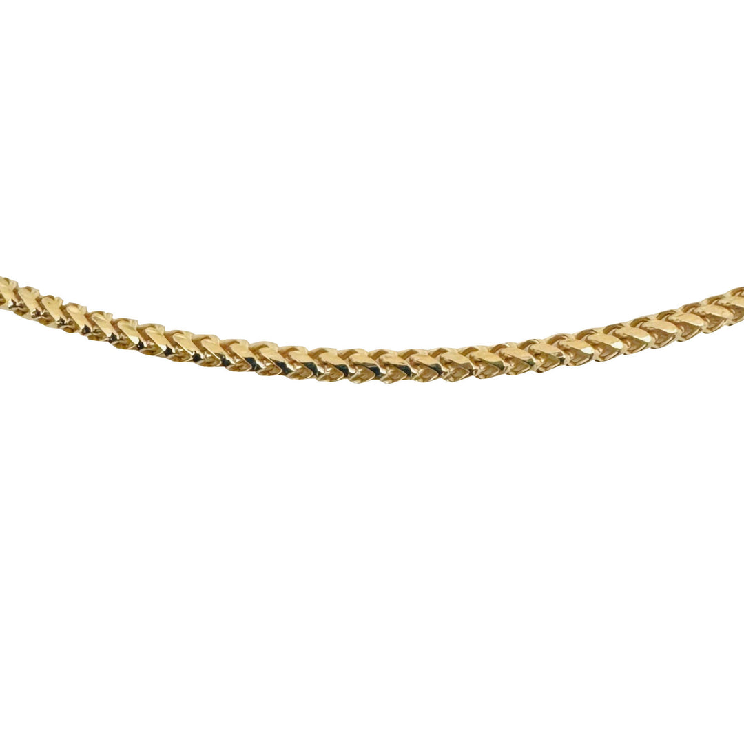 18k Yellow Gold 25.9g Solid 2.8mm Squared Franco Link Chain Necklace Italy 22"