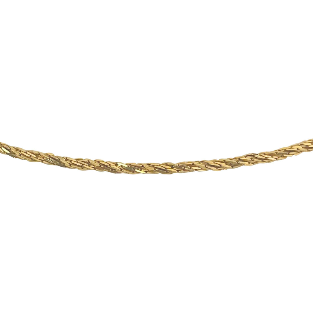 18k Yellow Gold 11.5g Ladies Milor Fancy Sparkling Twisted Necklace Italy 18"