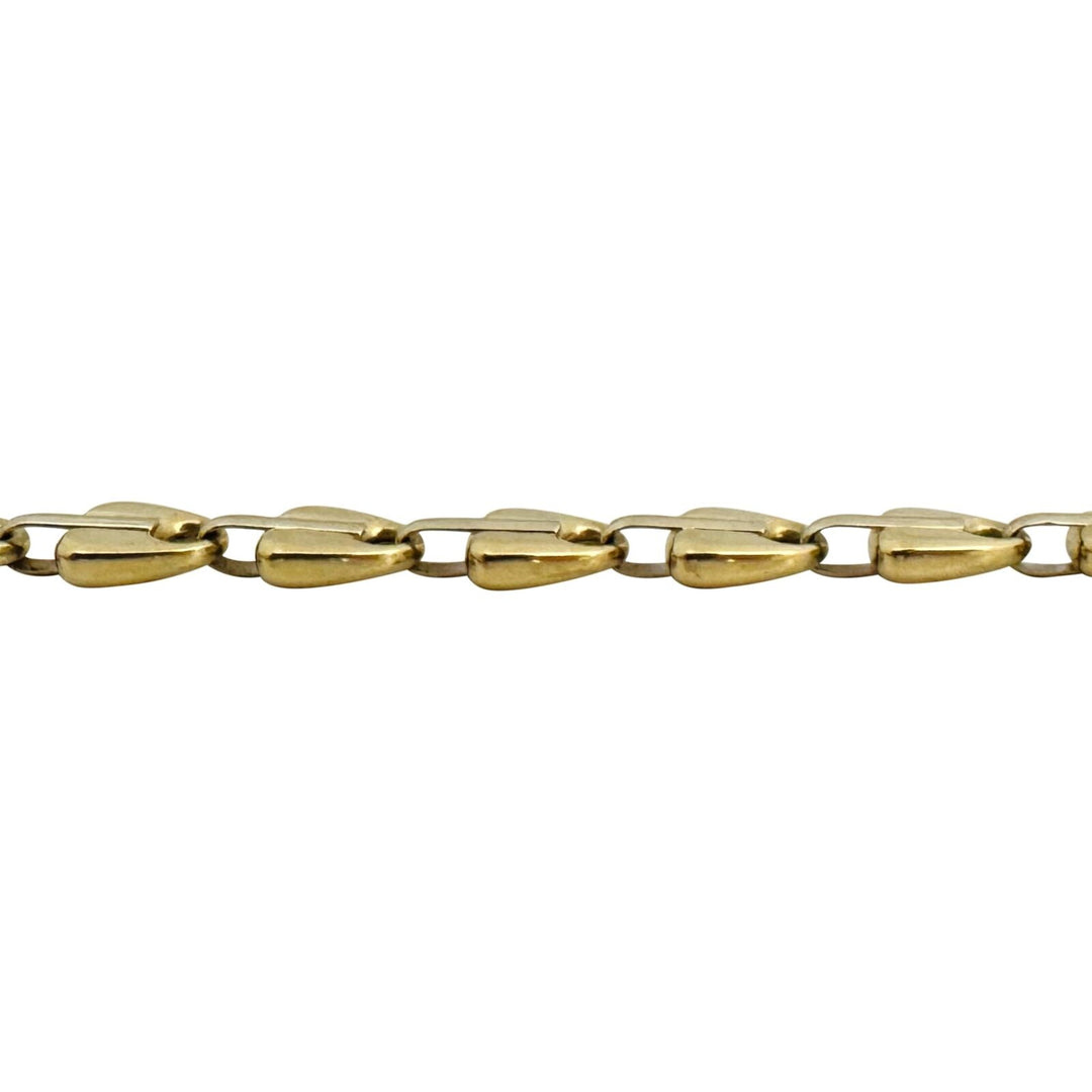 14k Yellow Gold 11.8g Hollow 8mm Fancy Link Bracelet 7.75"