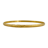 Pair of 22k Yellow Gold 22.6g Solid Beaded Diamond Cut Bangle Bracelets 8"