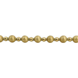 18k Yellow Gold 16.7g Satin and Polish Finish 7.5mm Ball Bead Bracelet 7.75"