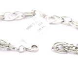 Brand New 14k White Gold 9.5mm Fancy Curb Link Bracelet Italy 7.75"