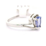 Brand New Pear Cut Tanzanite Fancy Ring in 14k White Gold Size 6.75