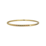 21k Yellow Gold 6.9g Hollow Diamond Cut 3mm Beaded Bangle Bracelet 7.5"