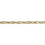 19k Portuguese Yellow Gold 9.7g Ladies 4.5mm Fancy Link Bracelet 7.5"