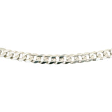 14k White Gold 19.4g Solid Flat 4.5mm Men's Curb Link Chain Necklace 24"