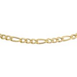 14k Yellow Gold 7.5g Hollow Light 4mm Figaro Link Chain Necklace Turkey 24"