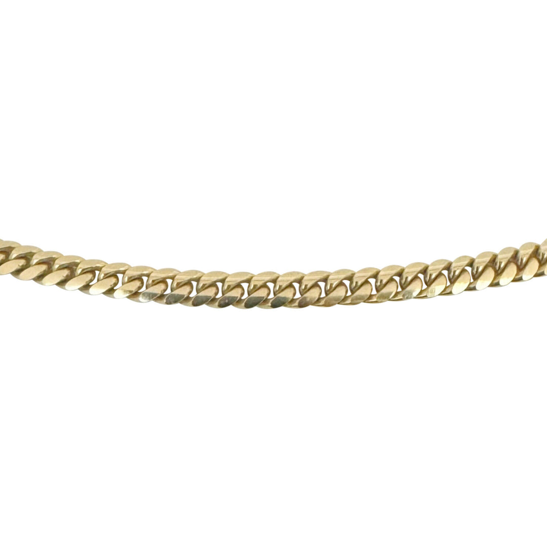 14k Yellow Gold 22.2g Solid Ladies 4mm Cuban Link Chain Necklace 17"