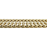 14k Yellow Gold 26.8g Vintage Wide 25mm Fancy Link Bracelet Italy 7"