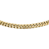 10k Yellow Gold 34.5g Hollow Polished 6.5mm Curb Cuban Link Chain Necklace 22"