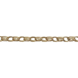 14k Yellow Gold 25.4g Ladies 10mm Triple Circle Link Charm Bracelet 7.5"