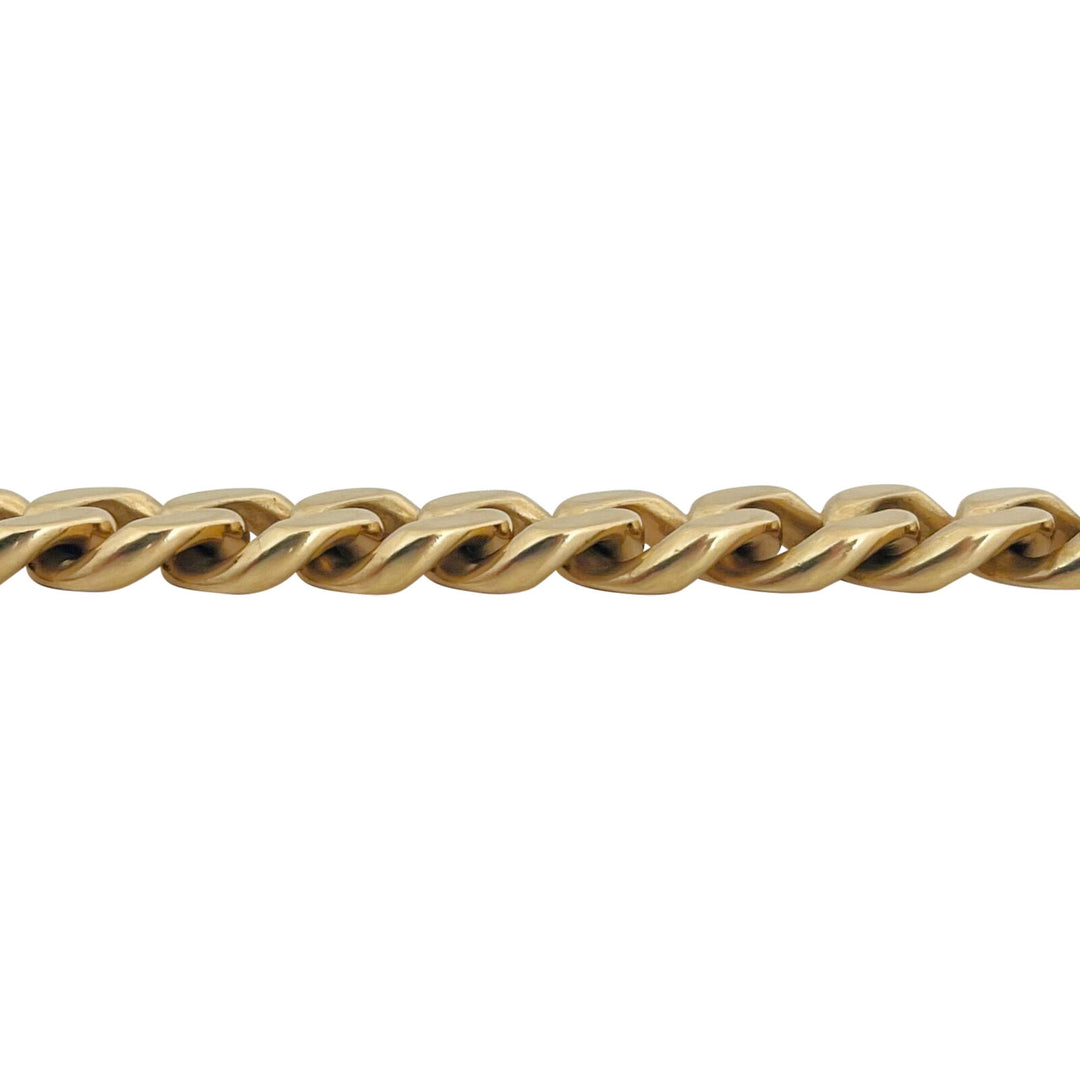 14k Yellow Gold 72.9g Solid Heavy 13mm Curb Link Bracelet 7.25"