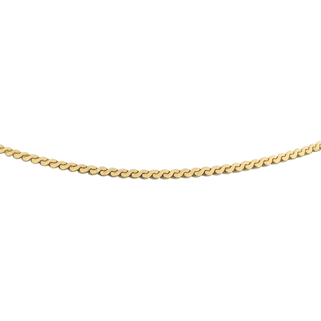 14k Yellow Gold 9.8g Solid Thin 2mm Serpentine Link Chain Necklace 24"