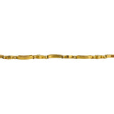 22k Yellow Gold 9.6g Ladies Diamond Cut 4mm Heart Link Bracelet 7.5"