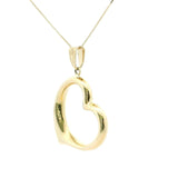 Brand New 14k Yellow Gold Heart Pendant Necklace 18"