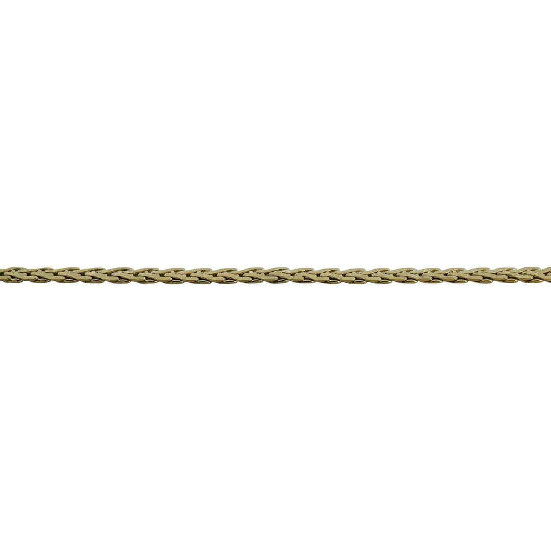 14k Yellow Gold 3.7g Ladies Thin 2.5mm Braided Fancy Link Bracelet Italy 7.25"