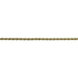 14k Yellow Gold 3.7g Ladies Thin 2.5mm Braided Fancy Link Bracelet Italy 7.25"