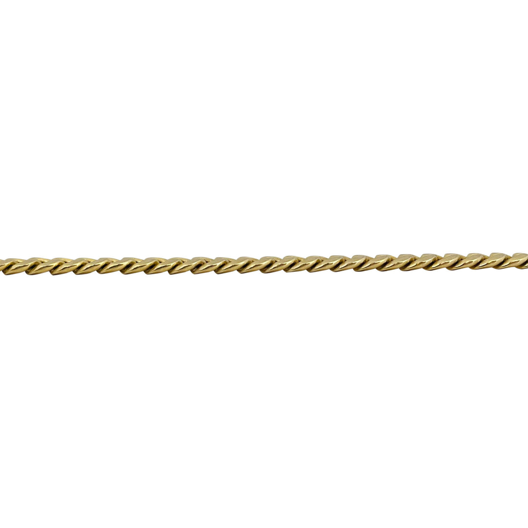 10k Yellow Gold 7.5g Hollow Light 5mm Men's Curb Link Bracelet Italy 8.5"