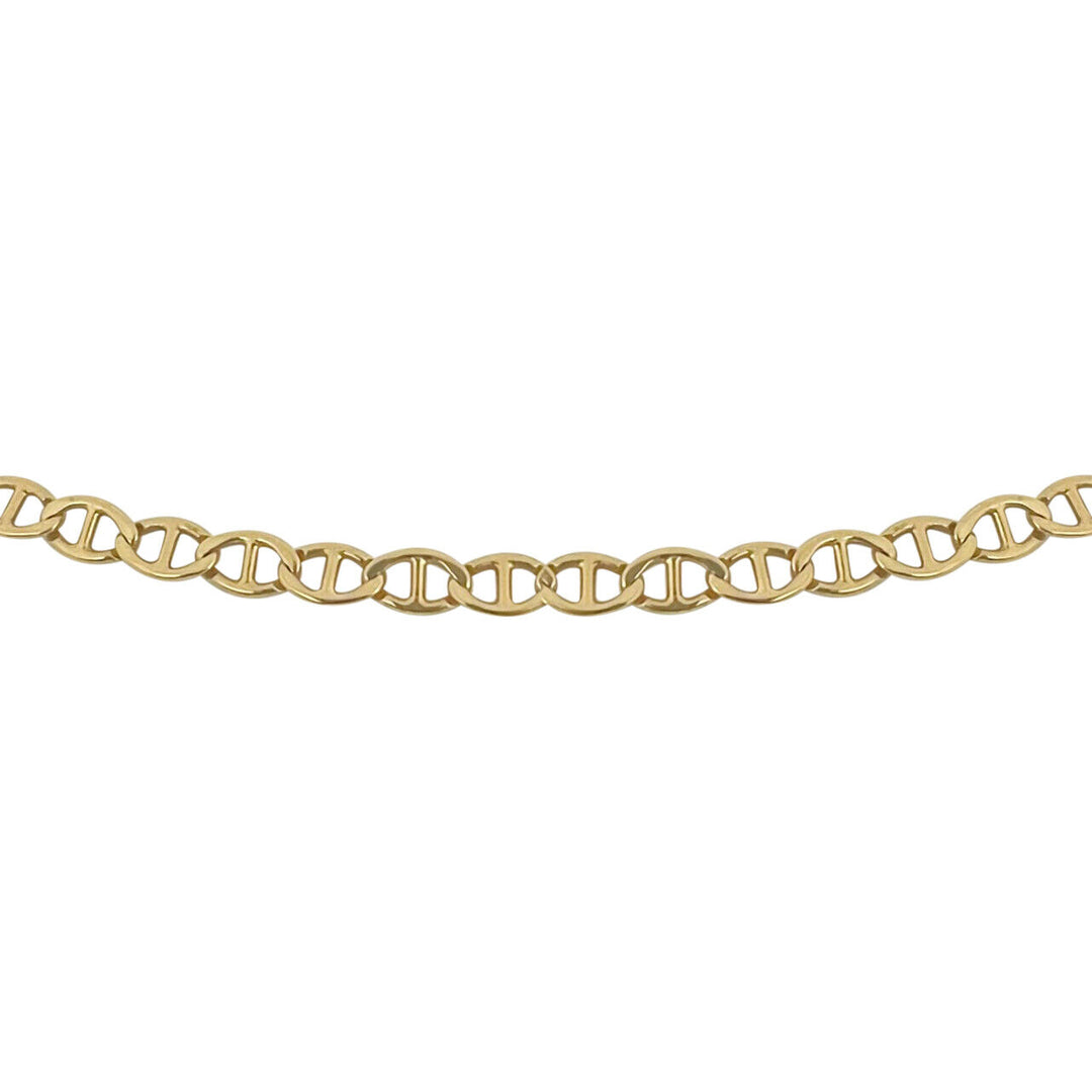 18k Yellow Gold 11.2g Light Thin 3.5mm Mariner Gucci Link Chain Necklace 19.5"