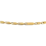 18k Yellow Gold 7.5g Diamond Cut 2.5mm Fancy Link Chain Necklace Italy 17"