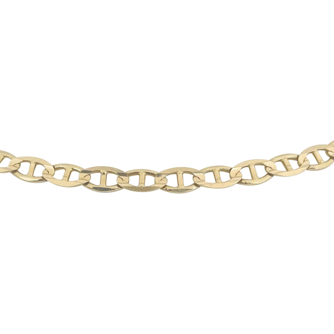 14k Yellow Gold 21.4g Semi Solid 5mm Mariner Gucci Link Chain Necklace 25"