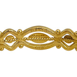 22k Yellow Gold 20g Solid Ladies 7mm Fancy Intricate Bangle Bracelet 8"