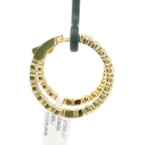 Brand New 3cttw Natural Diamond Inside Out Hoop Earrings in 14k Yellow Gold