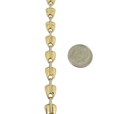 14k Yellow Gold 11.8g Hollow 8mm Fancy Link Bracelet 7.75"